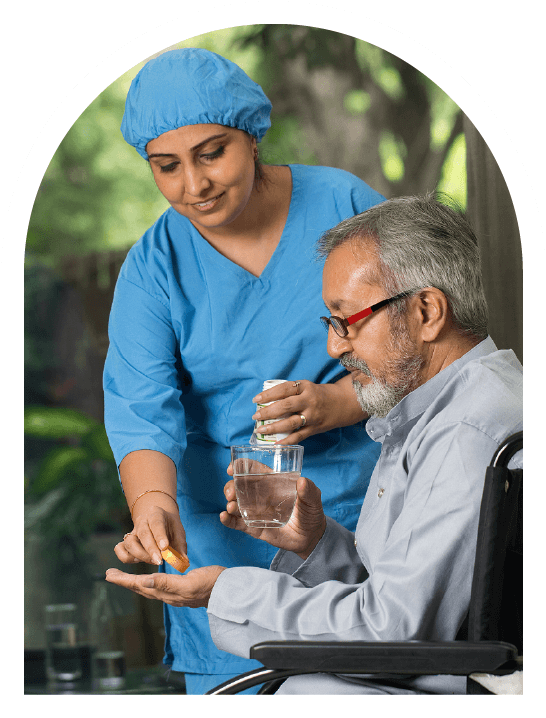 Caregiver with elderly