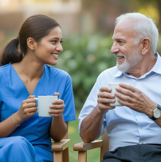 Caregiver with elderly